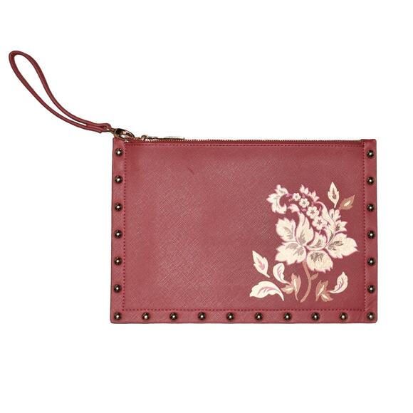 WHITE HOUSE BLACK MARKET $69 Moroccan Floral Studded Large Wristlet Clutch - Picture 1 of 4